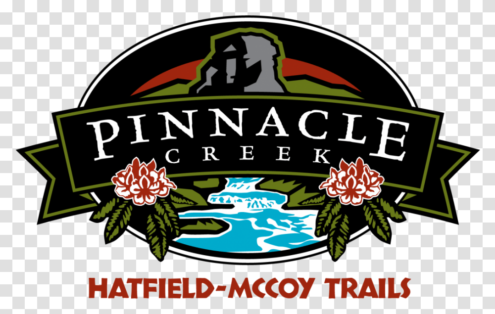 Pinnacle Creek Logo Emblem, Label, Outdoors, Vegetation Transparent Png