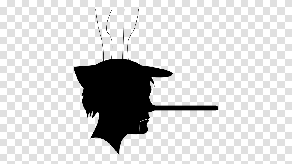 Pinocchio Puppet Silhouette Vector Image, Gray, World Of Warcraft Transparent Png