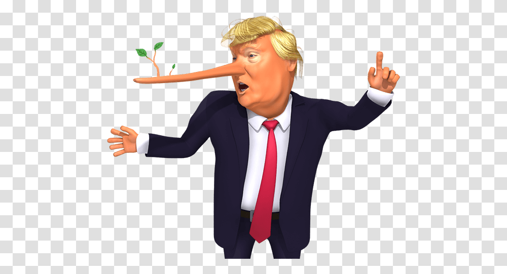 Pinocchio Trump Trump Full Body, Tie, Accessories, Person, Performer Transparent Png