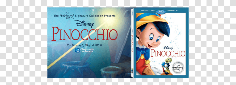 Pinocchio Watch At Home Poster, Book, Person, Advertisement, Flyer Transparent Png
