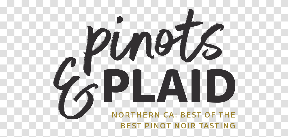 Pinots And Plaid Calligraphy, Poster, Advertisement, Label Transparent Png