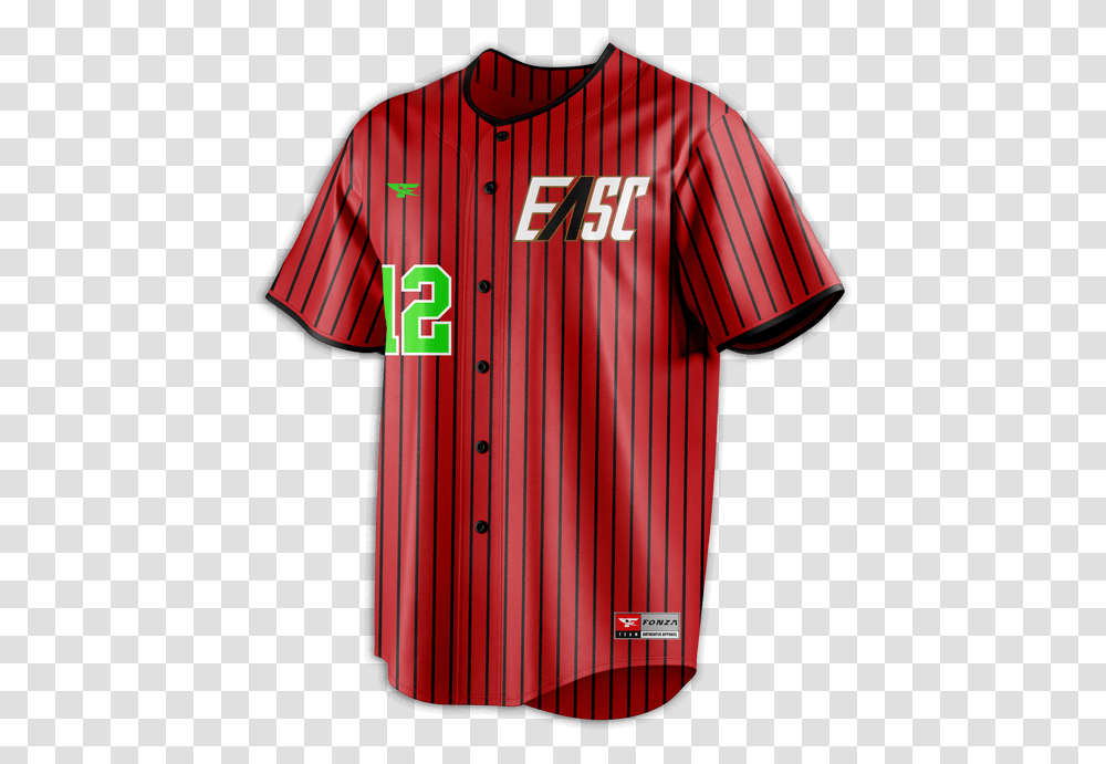 Pinstripe Baseball Jersey Fonza Sports Short Sleeve, Clothing, Apparel, Shirt Transparent Png