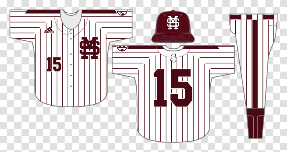 Pinstripe Baseball Jersey Template Mississippi State Bulldogs And Lady Bulldogs, Clothing, Apparel, Shirt, Number Transparent Png