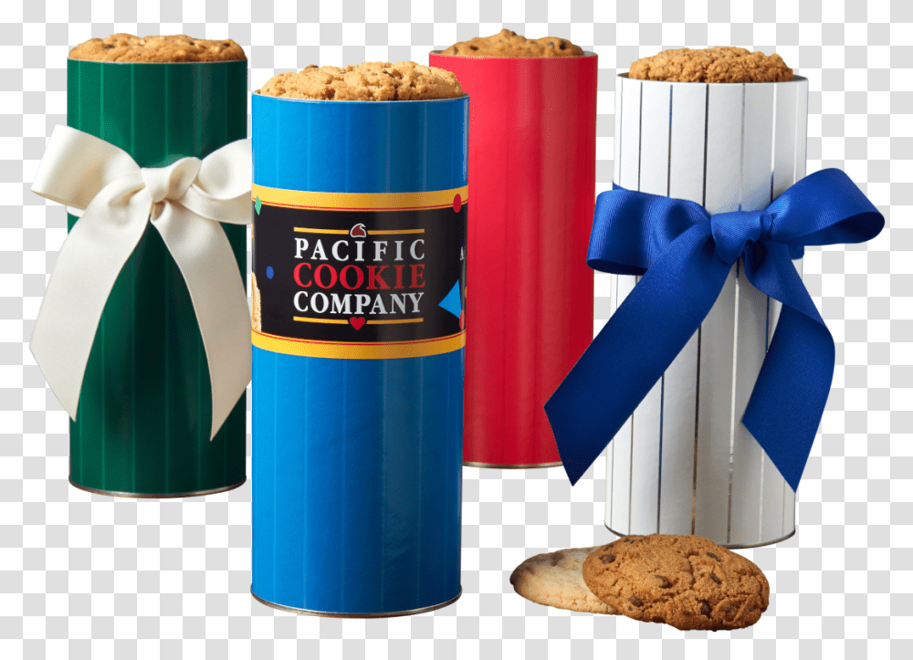 Pinstripe Cookie Gift Tower Cylinder, Food, Popcorn, Snack, Sweets Transparent Png
