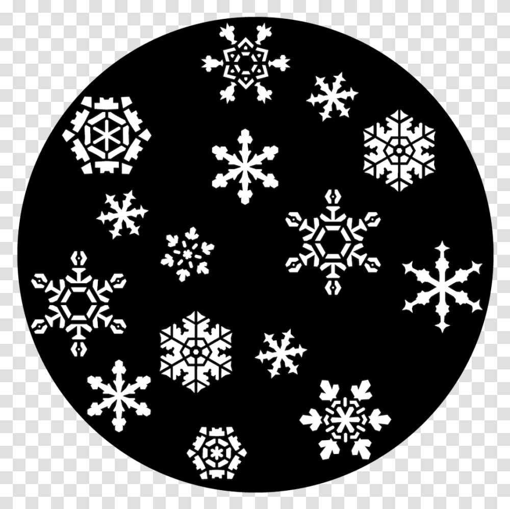 Pinstripe Ebony Image Circle, Snowflake, Pattern Transparent Png