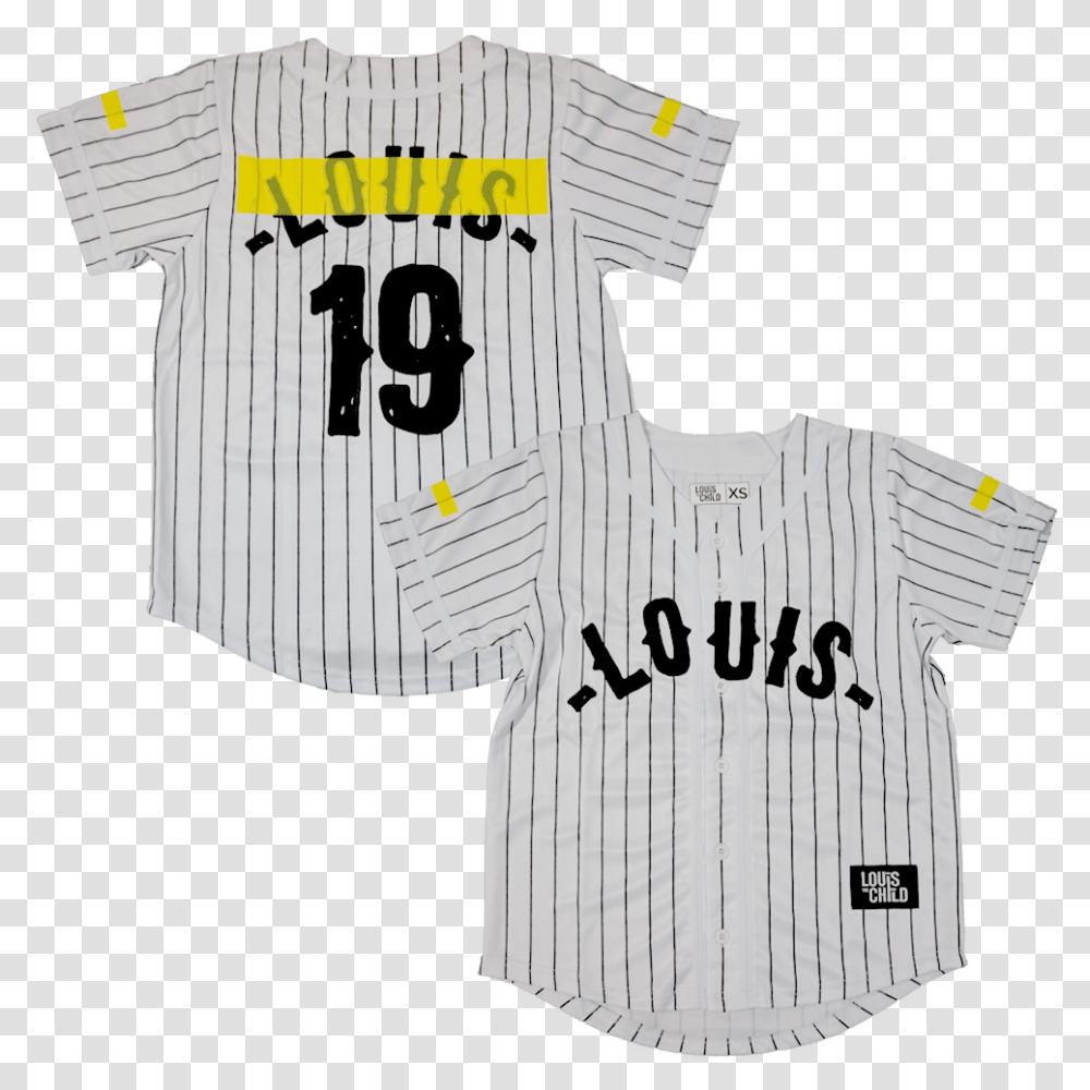 Pinstripe Jersey With Yellow Tape Baseball Uniform, Clothing, Apparel, Shirt, Text Transparent Png