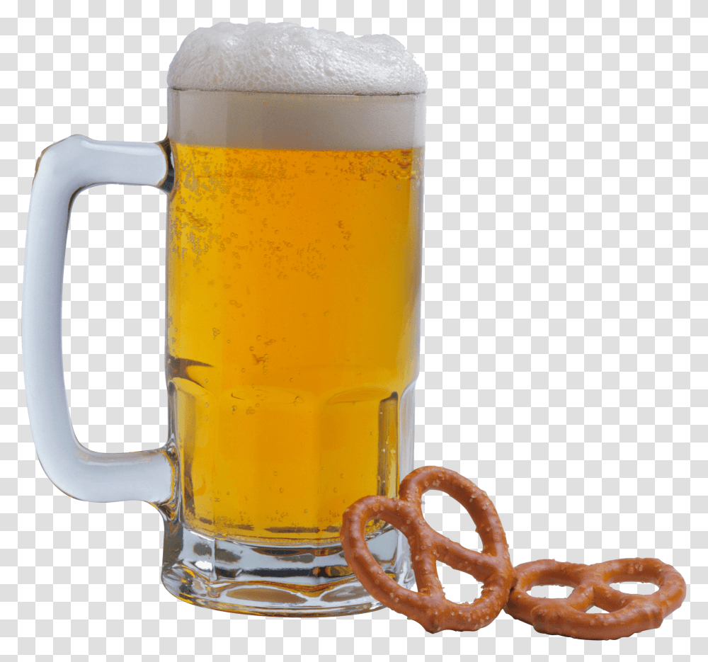 Pint And Pretzels Beer Beer And Pretzel, Glass, Beer Glass, Alcohol, Beverage Transparent Png