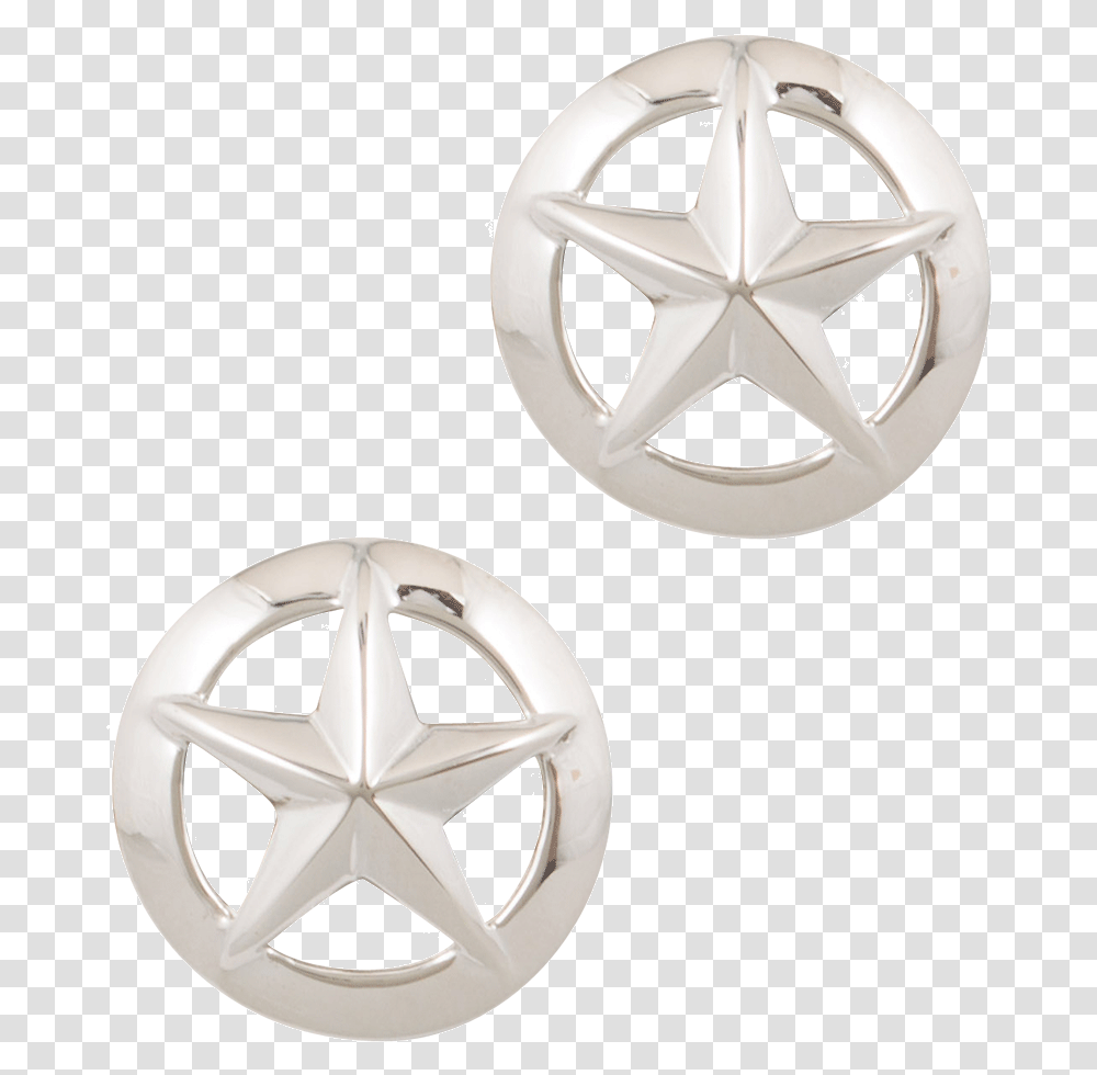 Pinto Ranch 3d Dome Star Cufflinks Emblem, Symbol, Star Symbol, Soccer Ball, Football Transparent Png