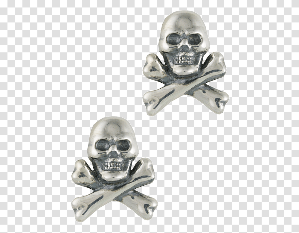 Pinto Ranch Skull And Cross Bones Silver Cufflinks Skull, Person, Human, Sunglasses, Accessories Transparent Png