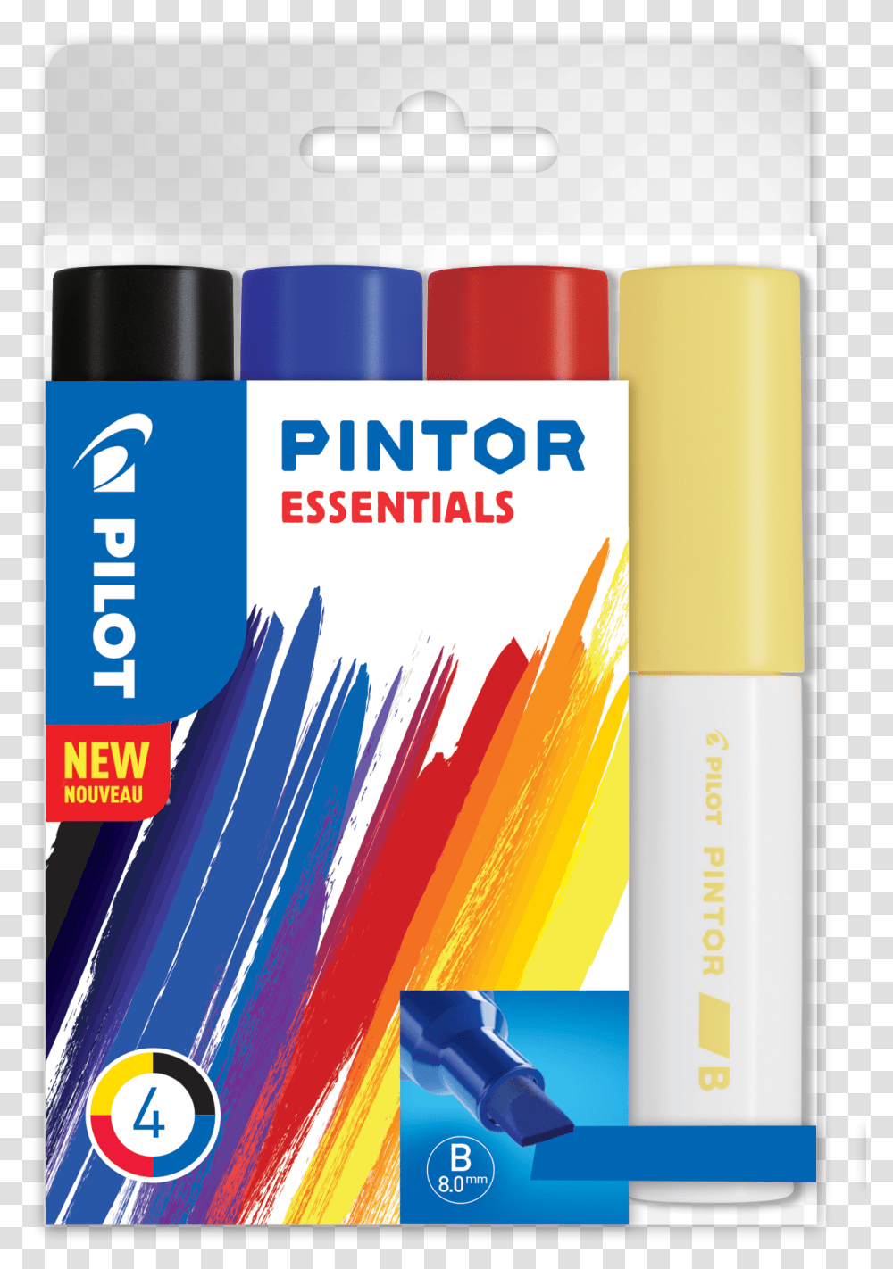 Pintor Pilot Pintor Markers, Bottle, Label, Flyer Transparent Png