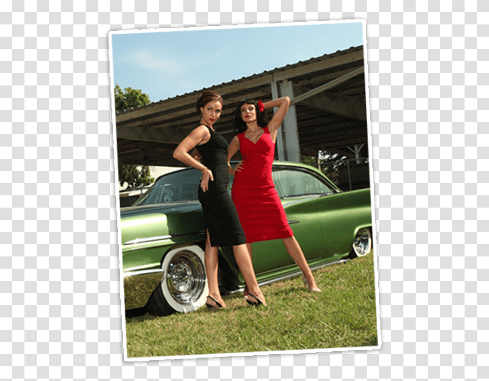 Pinup Burlesque Costume New Orleans Nola French Quarter Classic Car, Person, Vehicle, Transportation, Tire Transparent Png