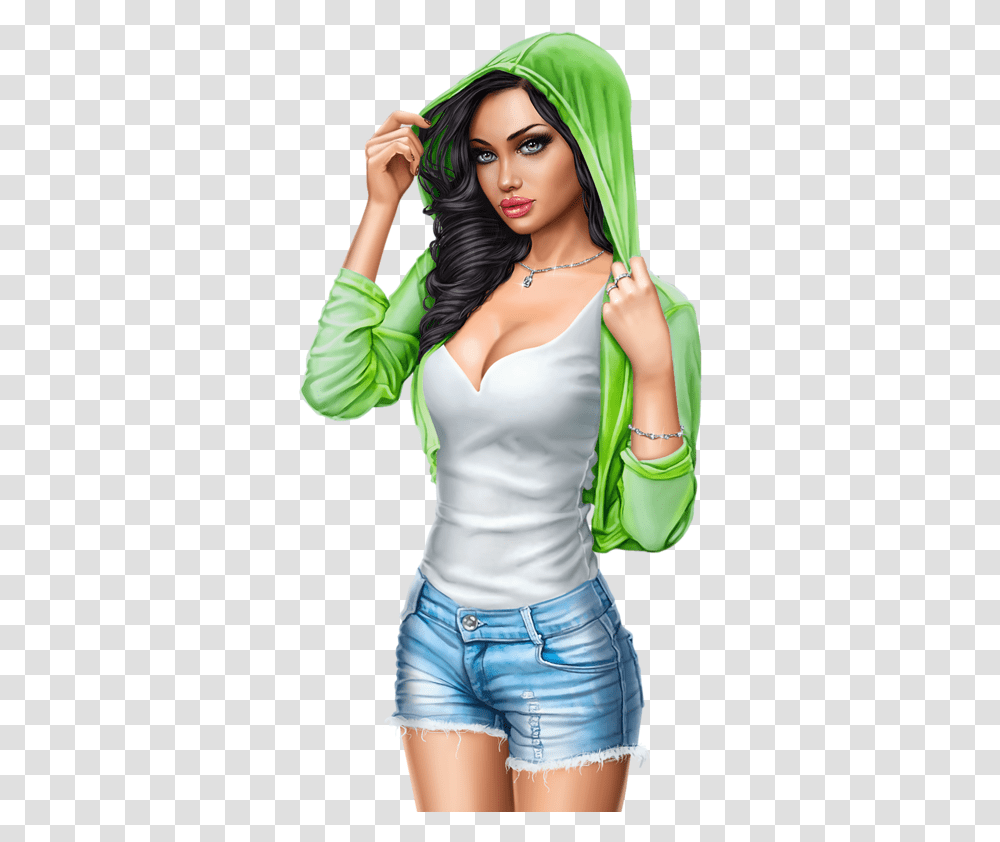 Pinup Clipart Cartoon Sexy Girl, Costume, Shorts, Person Transparent Png