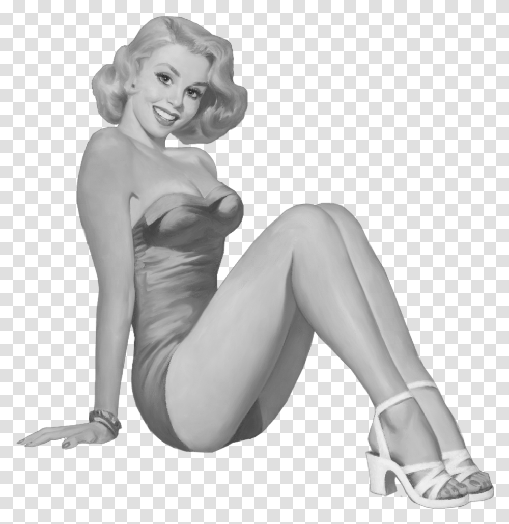 Pinup Girl Christmas Pinup, Person, Female Transparent Png