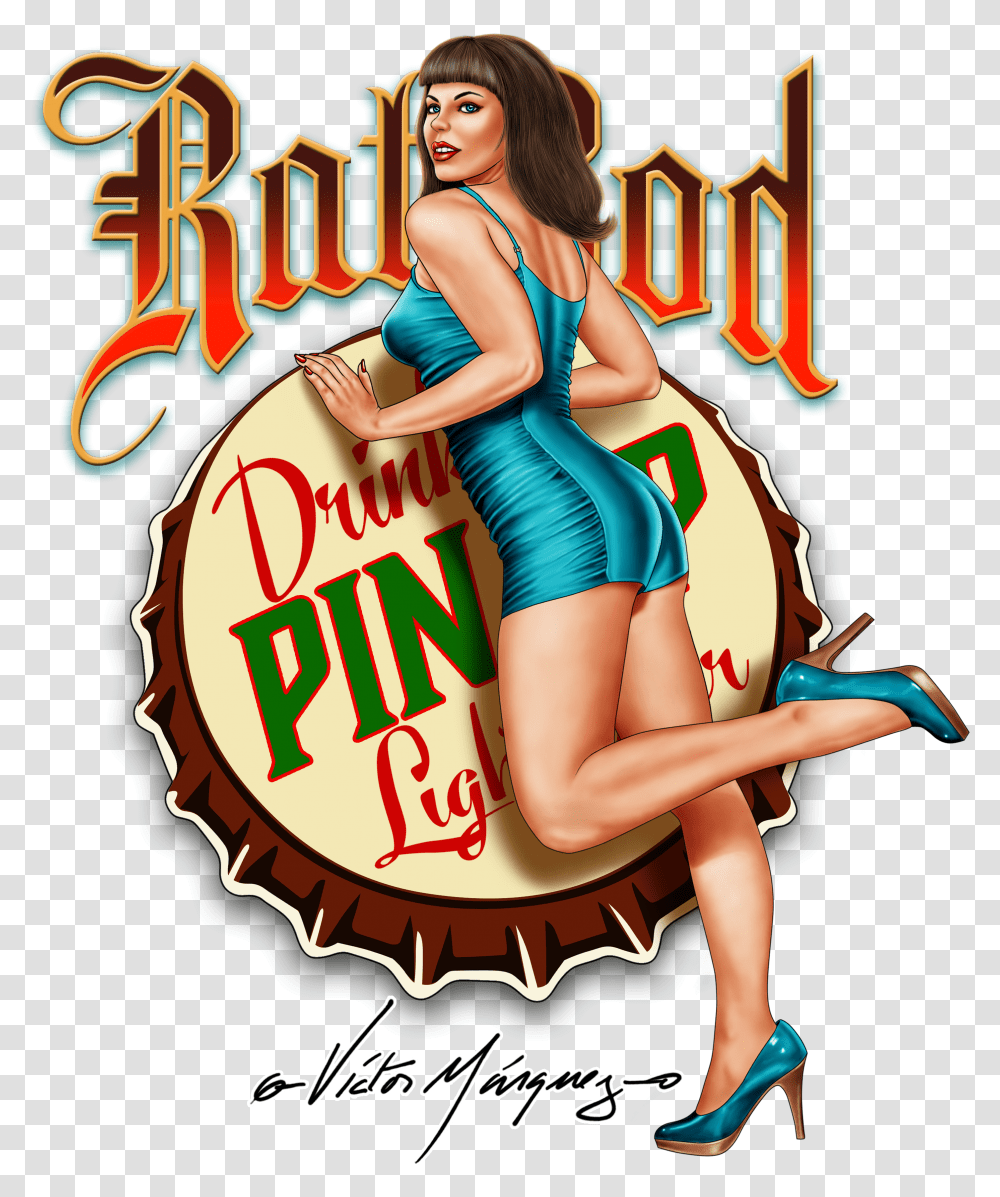 Pinup Girl Illustration Transparent Png