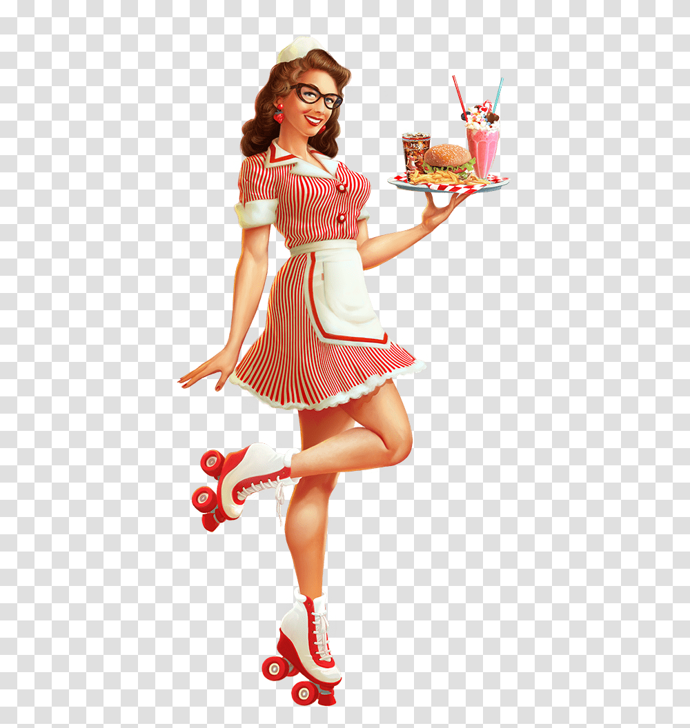 Pinup Pin Up Diner Girl, Person, Female, Leisure Activities Transparent Png