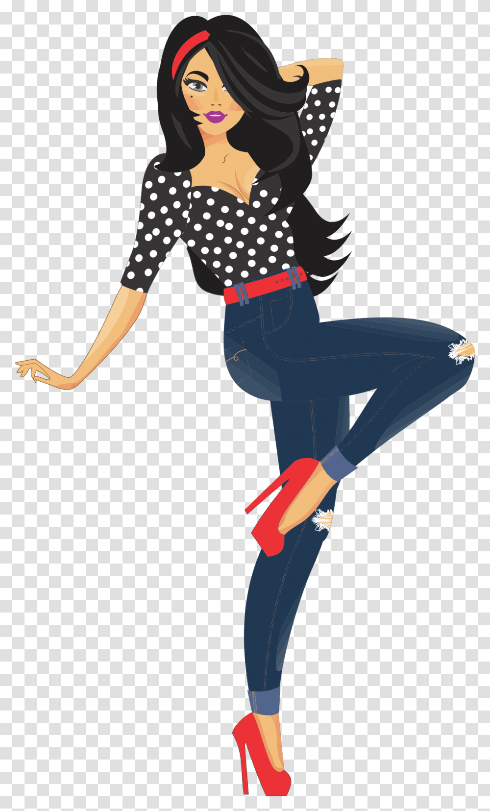 Pinup Woman Jeans Legging If You Can't Get A Girlfriend, Person, Human, Female Transparent Png