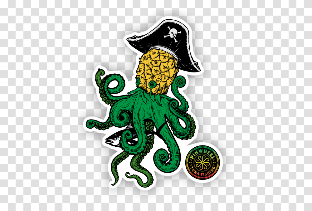 Pinwheel Pineapple Kraken Sticker Pinwheel Tuna, Pirate, Symbol Transparent Png