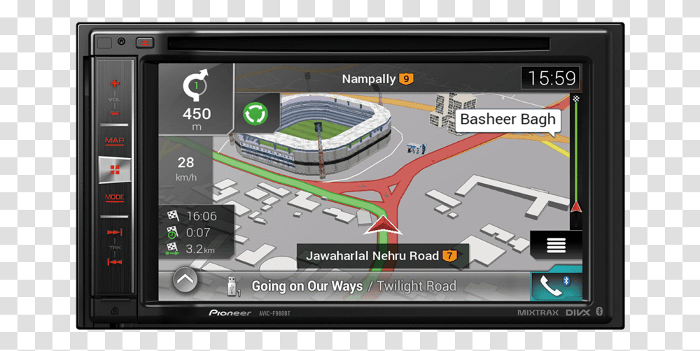 Pioneer Avic, GPS, Electronics, Building, Monitor Transparent Png