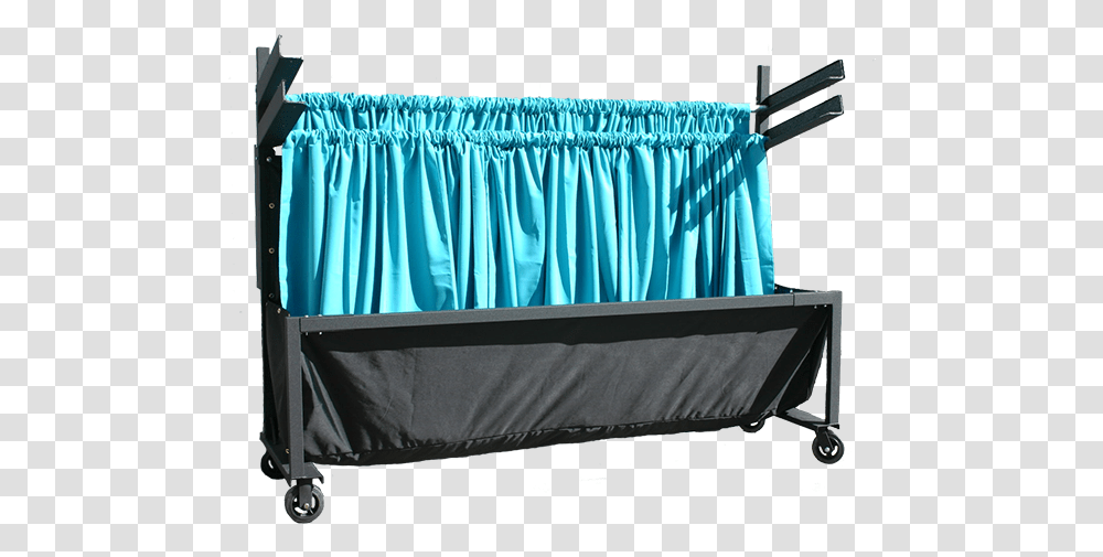 Pipe And Drape Cart, Furniture, Crib, Curtain Transparent Png