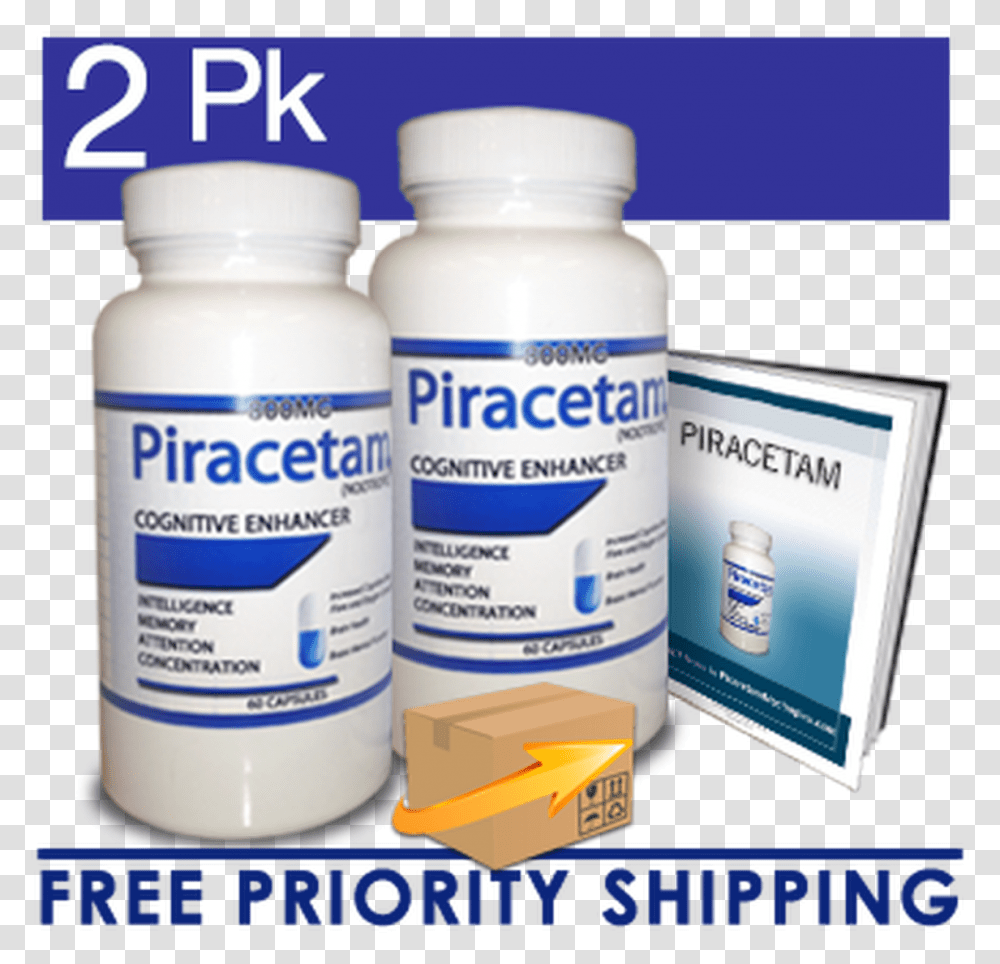 Piracetam Stimulant, Medication, Shaker, Bottle, Box Transparent Png