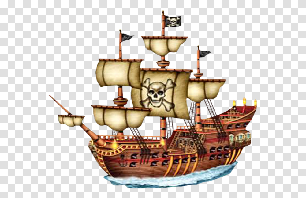 Piracy Boat Cupcake Ancient Sailing Transprent Pirate Ship, Vehicle, Transportation, Birthday Cake, Watercraft Transparent Png