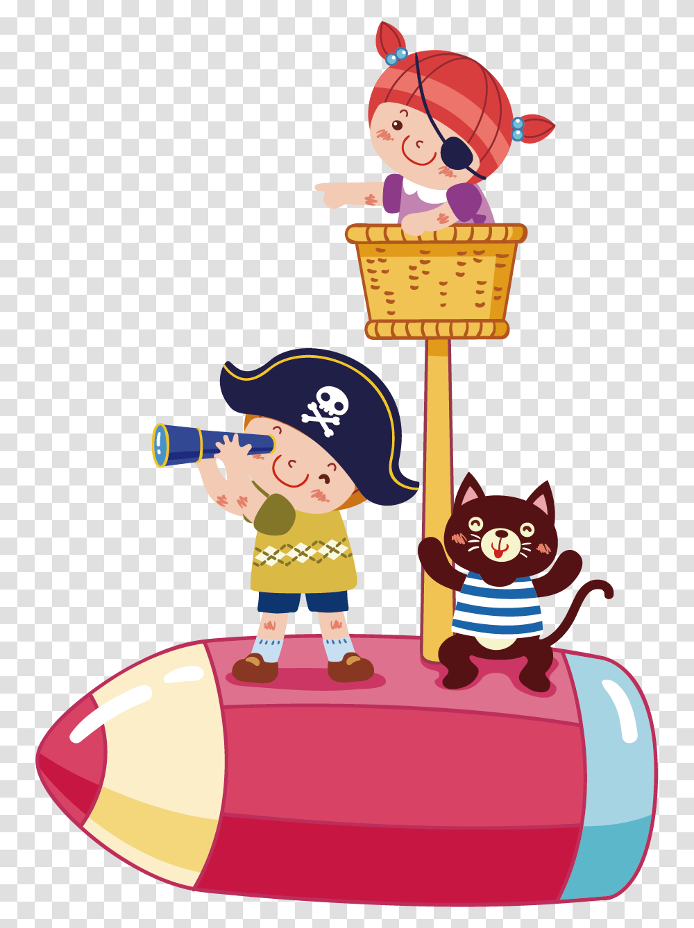 Piracy Cartoon Child Illustration, Person, People, Costume, Outdoors Transparent Png