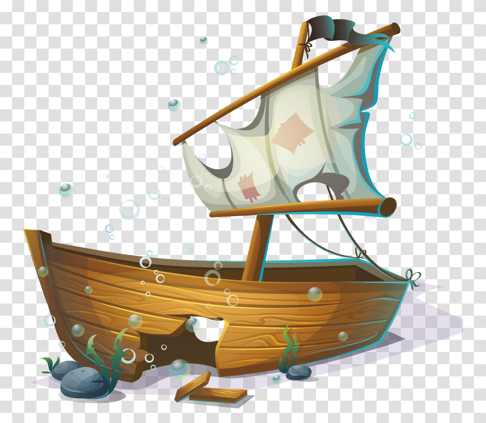 Pirate Boat Cartoon Sunken Pirate Ship, Furniture, Couch, Angry Birds, Animal Transparent Png