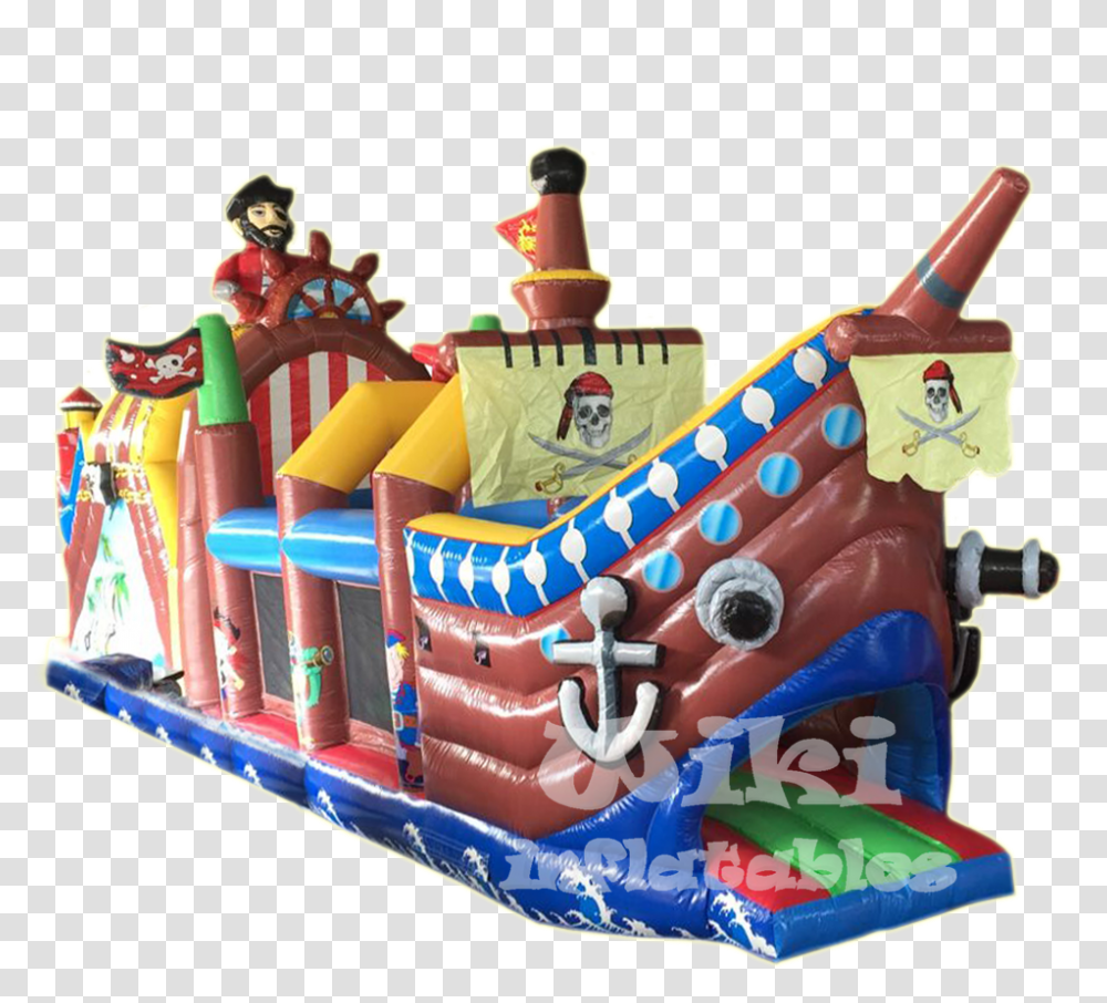 Pirate Boat Run Inflatable, Birthday Cake, Dessert, Food, Play Area Transparent Png