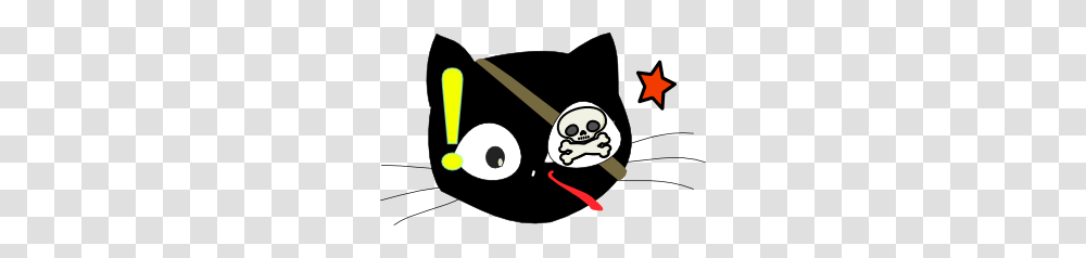 Pirate Cat Clip Art Free Vector, Stencil, Dish, Meal, Food Transparent Png