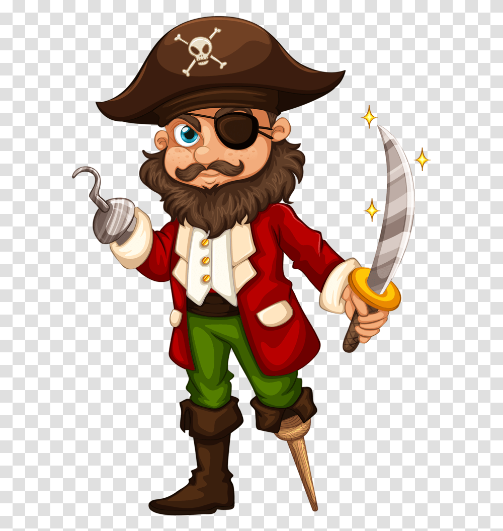 Pirate Clipart Cartoon Pirate, Person, Human, Toy, Sunglasses Transparent Png