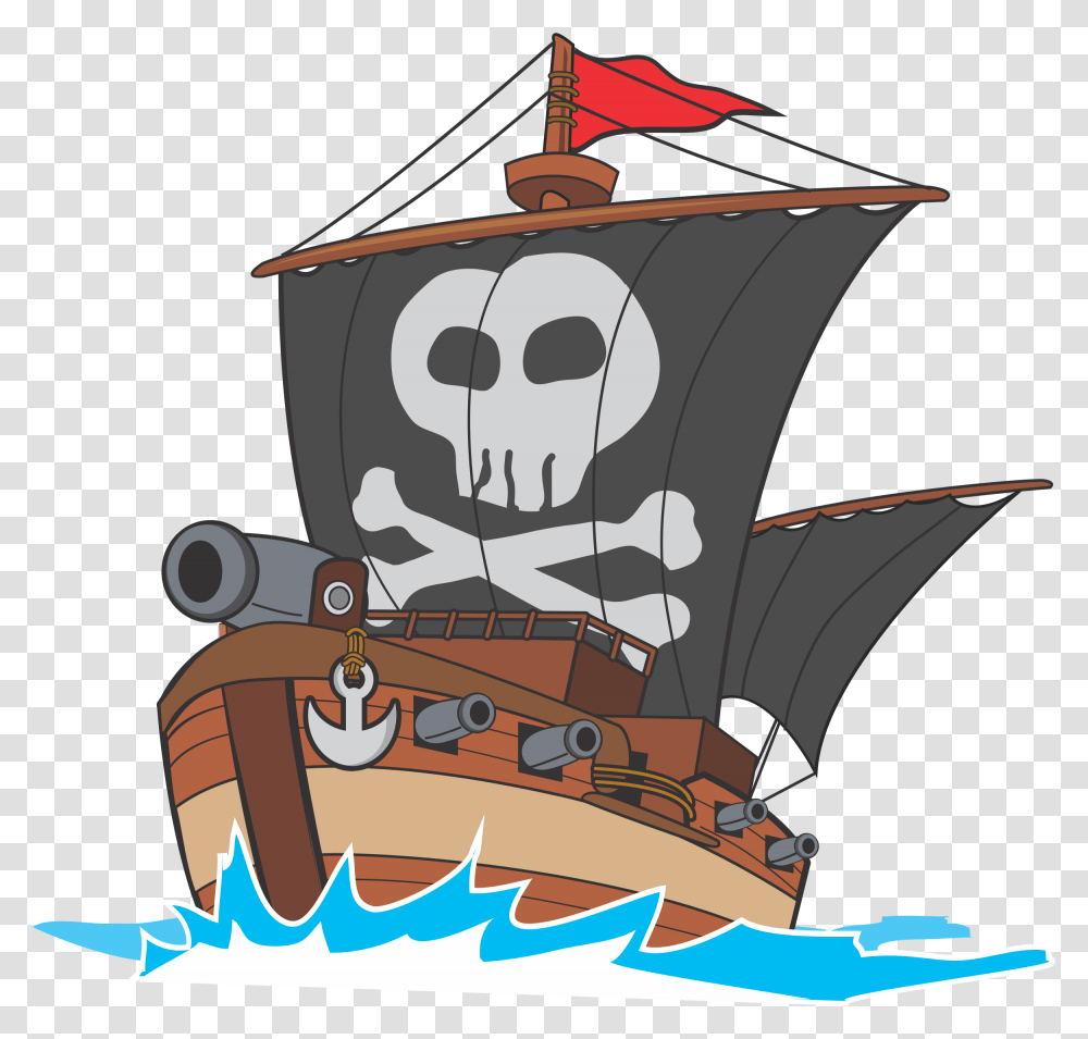 Pirate Cliparts Pirate Ship Clipart, Crowd, Label Transparent Png