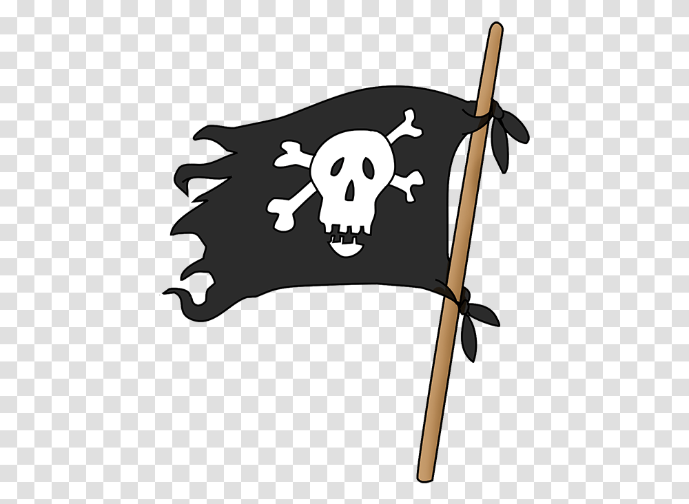 Pirate Flag With Scull And Bones Pirate Flag, Weapon, Weaponry, Spear, Wand Transparent Png