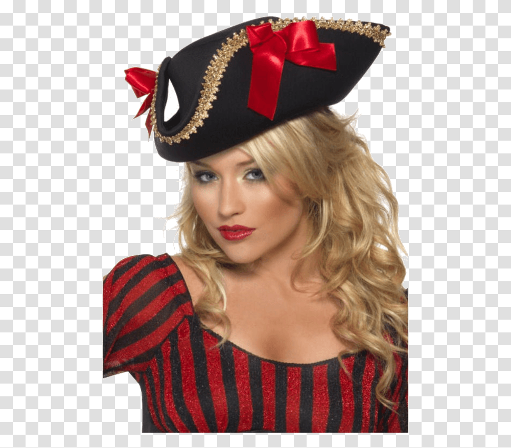 Pirate Hat, Person, Lipstick, Costume Transparent Png