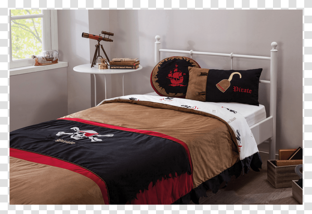 Pirate Hook Bed Cover, Furniture, Bedroom, Indoors, Shelf Transparent Png