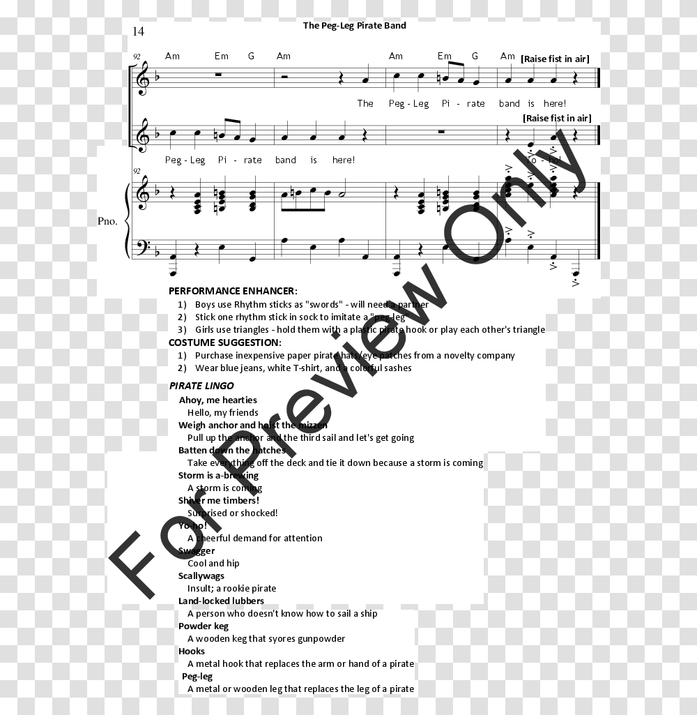 Pirate Hook Palms Violin Sheet Music, Page, Flyer, Poster Transparent Png