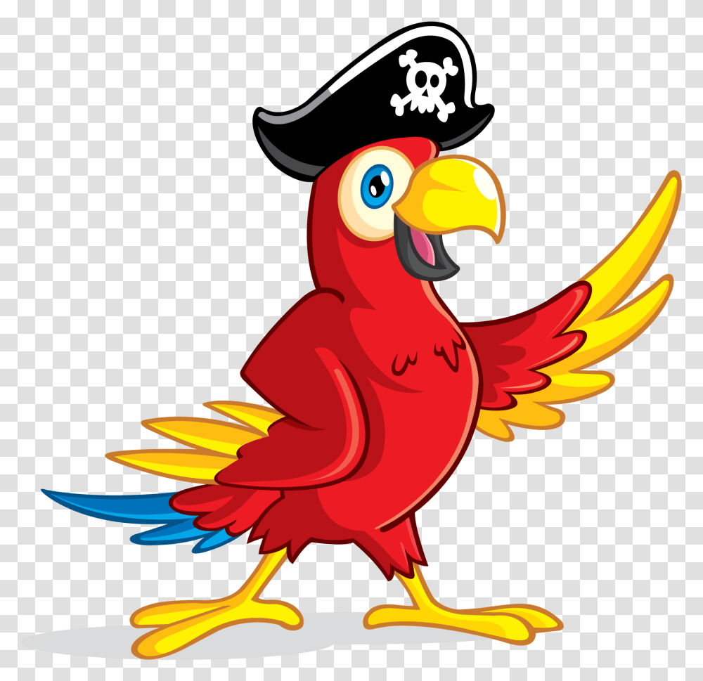 Pirate Image Mart Pirate Parrot Clipart, Animal, Bird, Beak, Macaw Transparent Png