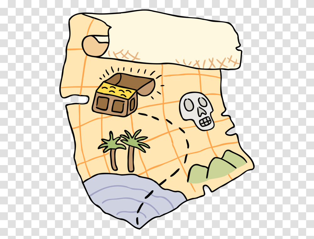 Pirate Map Shows Buried Treasure Chest, Pillow, Cushion, Bag Transparent Png