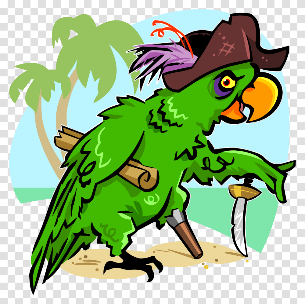 Pirate Parrot Cartoon Treasure Map Pirate Parrot Clip Art, Animal, Reptile, Lizard Transparent Png
