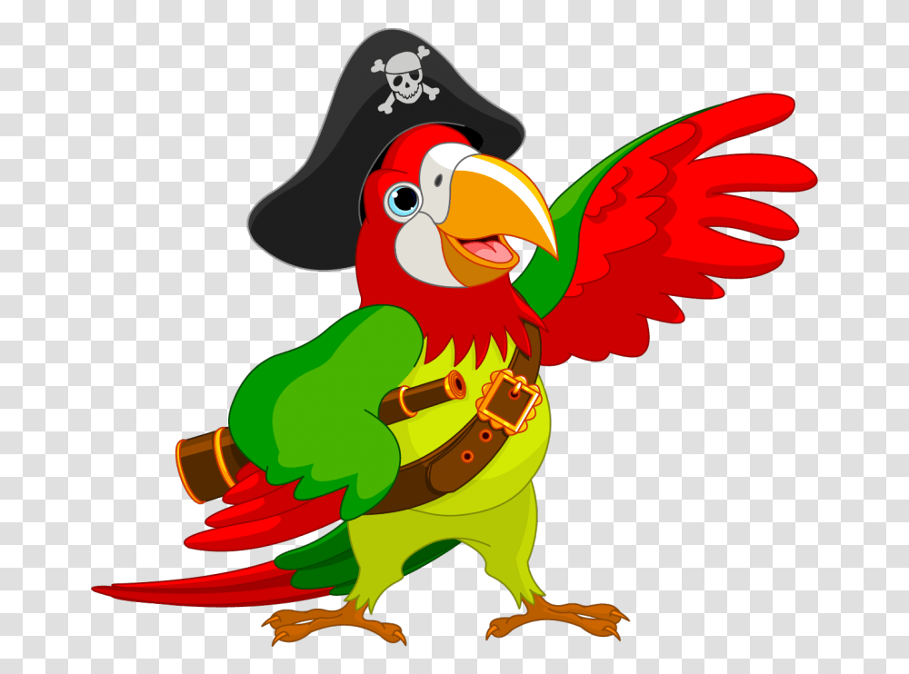 Pirate Parrot Piracy Jack Sparrow Clip Art, Bird, Animal, Cardinal Transparent Png
