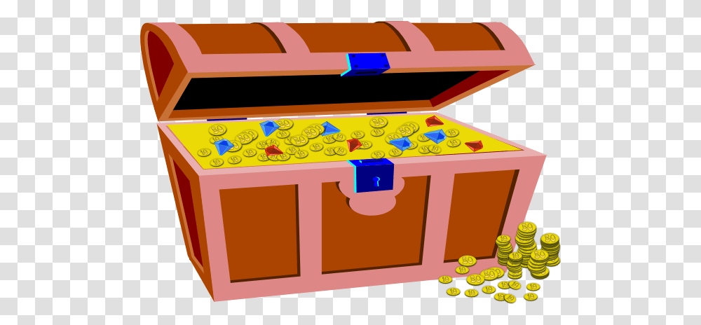 Pirate's Chest Full Of Gold And Gems Clip Art, Treasure, Chess, Game, Box Transparent Png