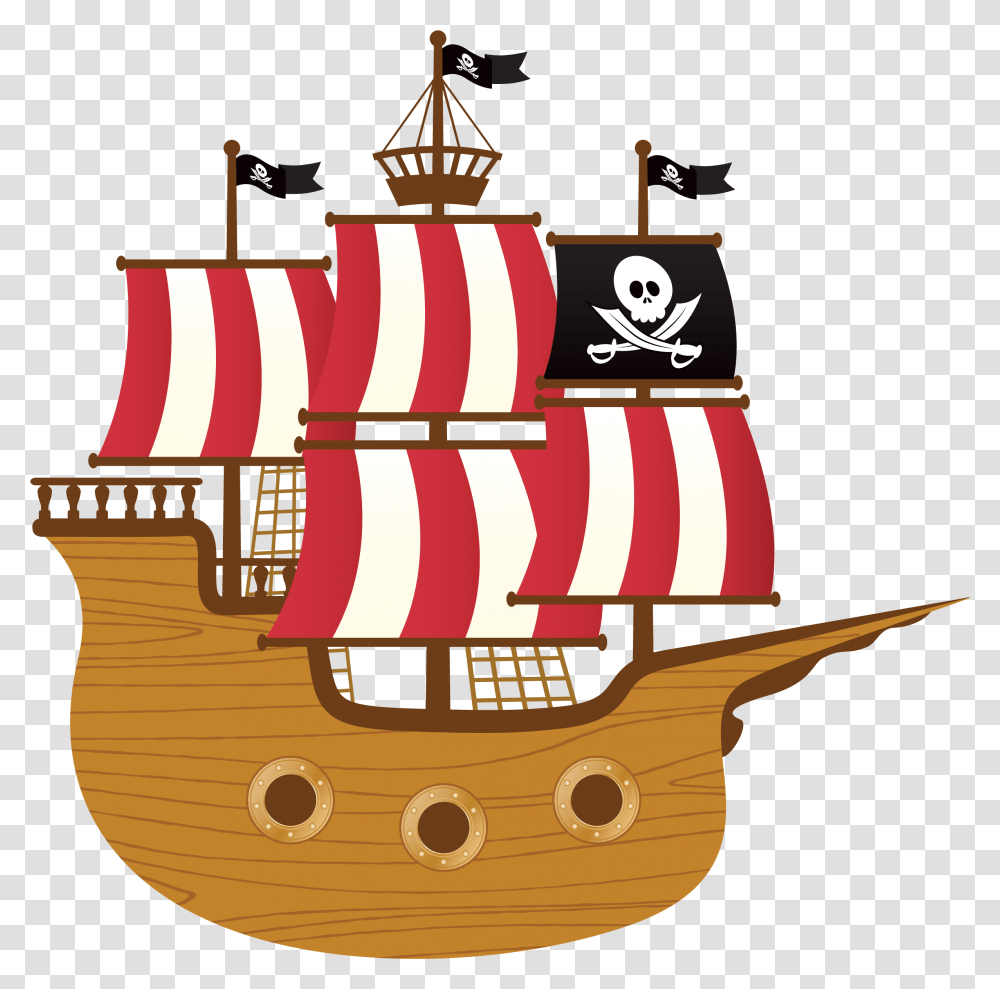 Pirate Ship Clipart Cute Pirate Ship Clipart, Leisure Activities, Crowd, Logo Transparent Png