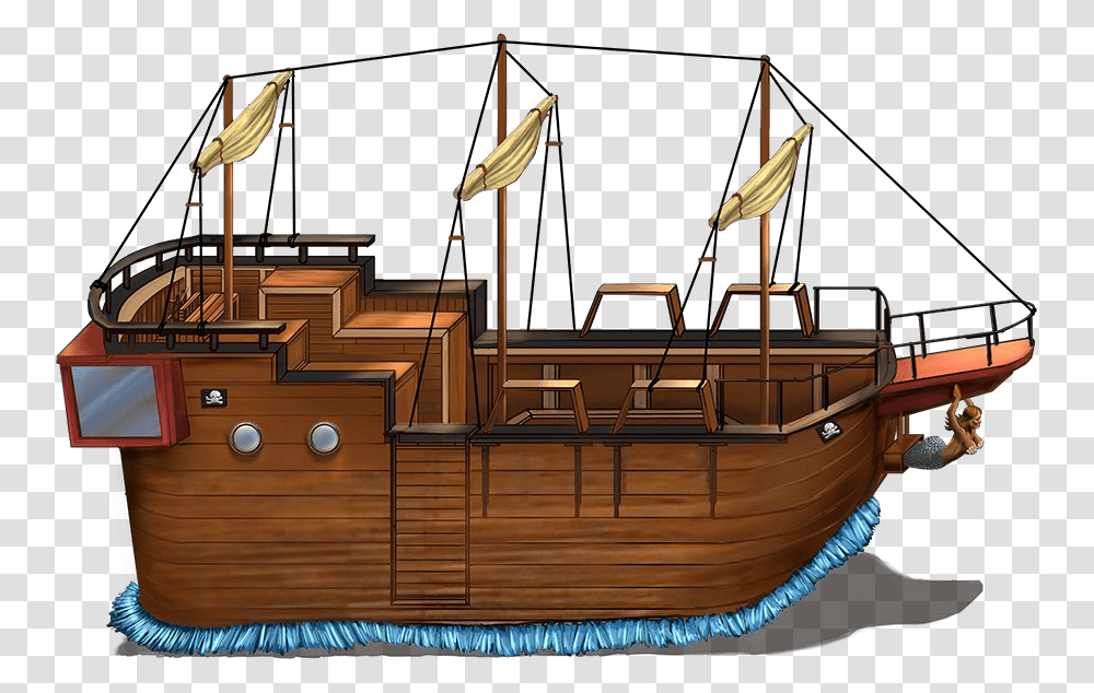 Pirate Ship Float Junk, Wood, Boat, Vehicle, Transportation Transparent Png