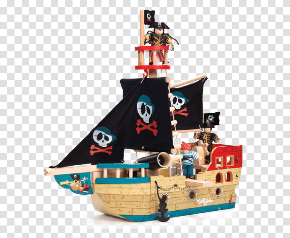 Pirate Ship Image Freeuse Library Le Toy Van Piratskib, Person, Vehicle, Transportation, Birthday Cake Transparent Png