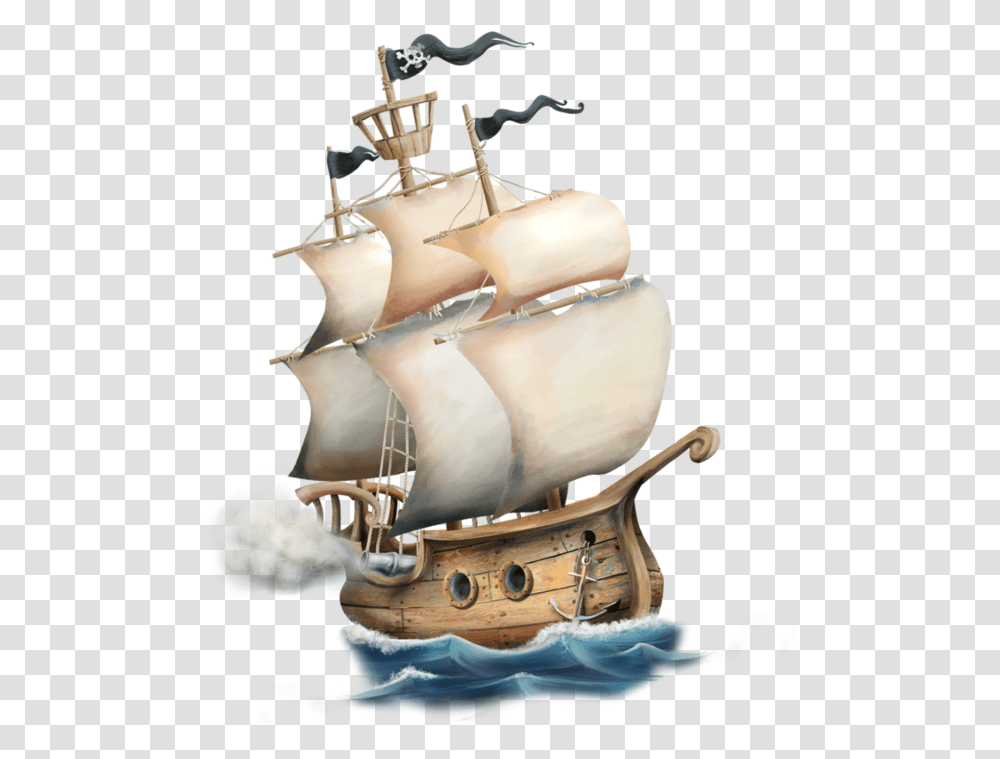 Pirate Ship Watercraft Cartoon Hand Painted File, Birthday Cake, Dessert, Food, Vehicle Transparent Png