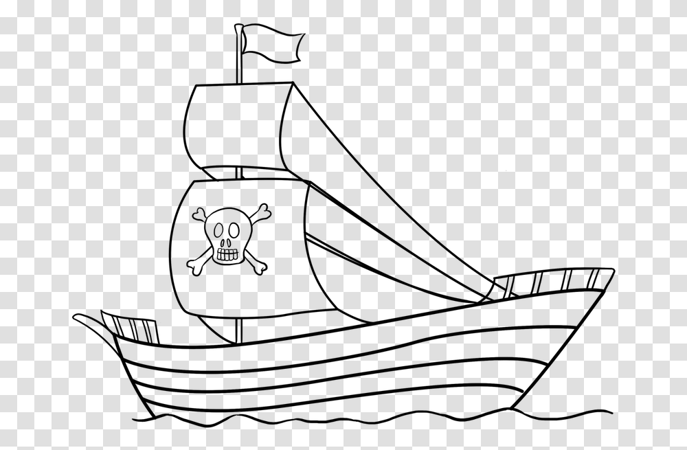 Pirate Ships Clipart Ship Drawing Easy, Gray, World Of Warcraft Transparent Png