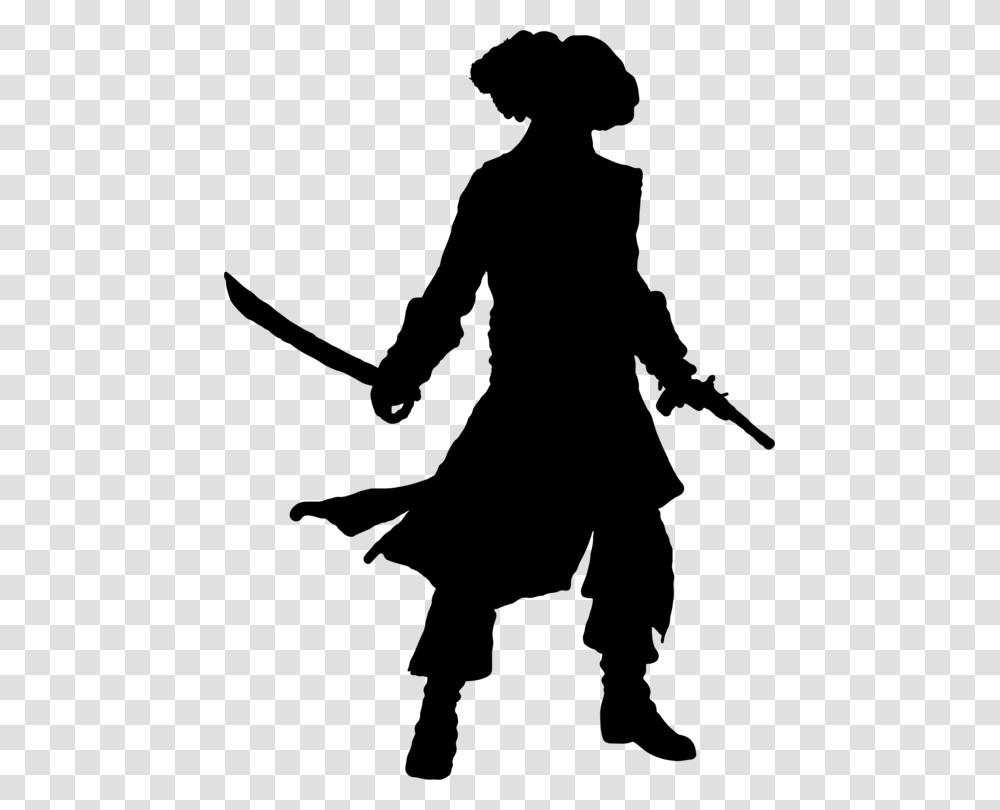 Pirate Silhouette Drawing Black Pearl, Gray, World Of Warcraft Transparent Png