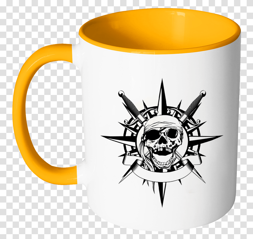Pirate Skull Accent Mug, Coffee Cup, Lamp, Soil Transparent Png