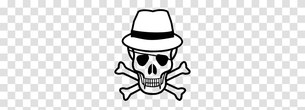 Pirate Skull And Crossbones Clip Art Free, Lamp, Apparel, Hat Transparent Png