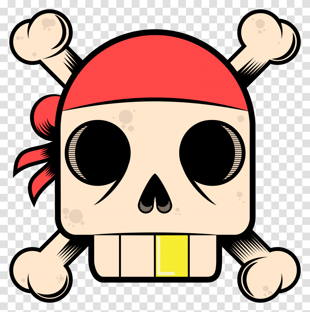 Pirate Skull Cartoon, Head, Jaw, Doodle, Drawing Transparent Png