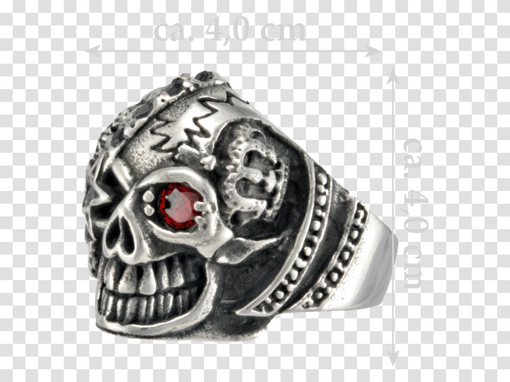 Pirate Skull Eye Patch Biker Ring Stainless Steel 316l Skull, Accessories, Accessory, Jewelry, Silver Transparent Png